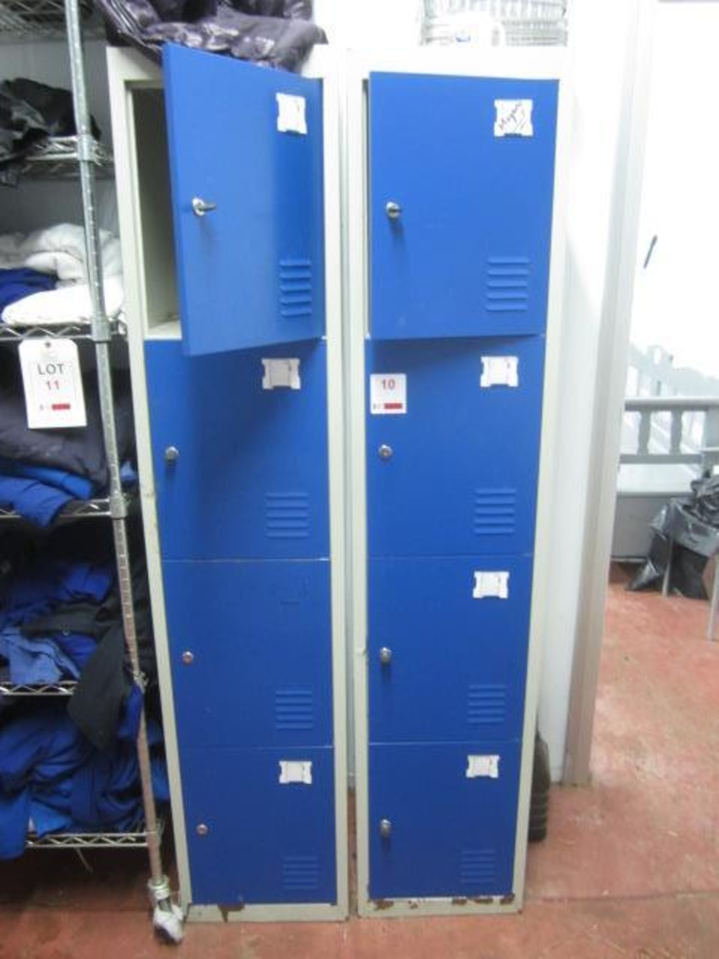 2 x metal 4 door personnel lockers