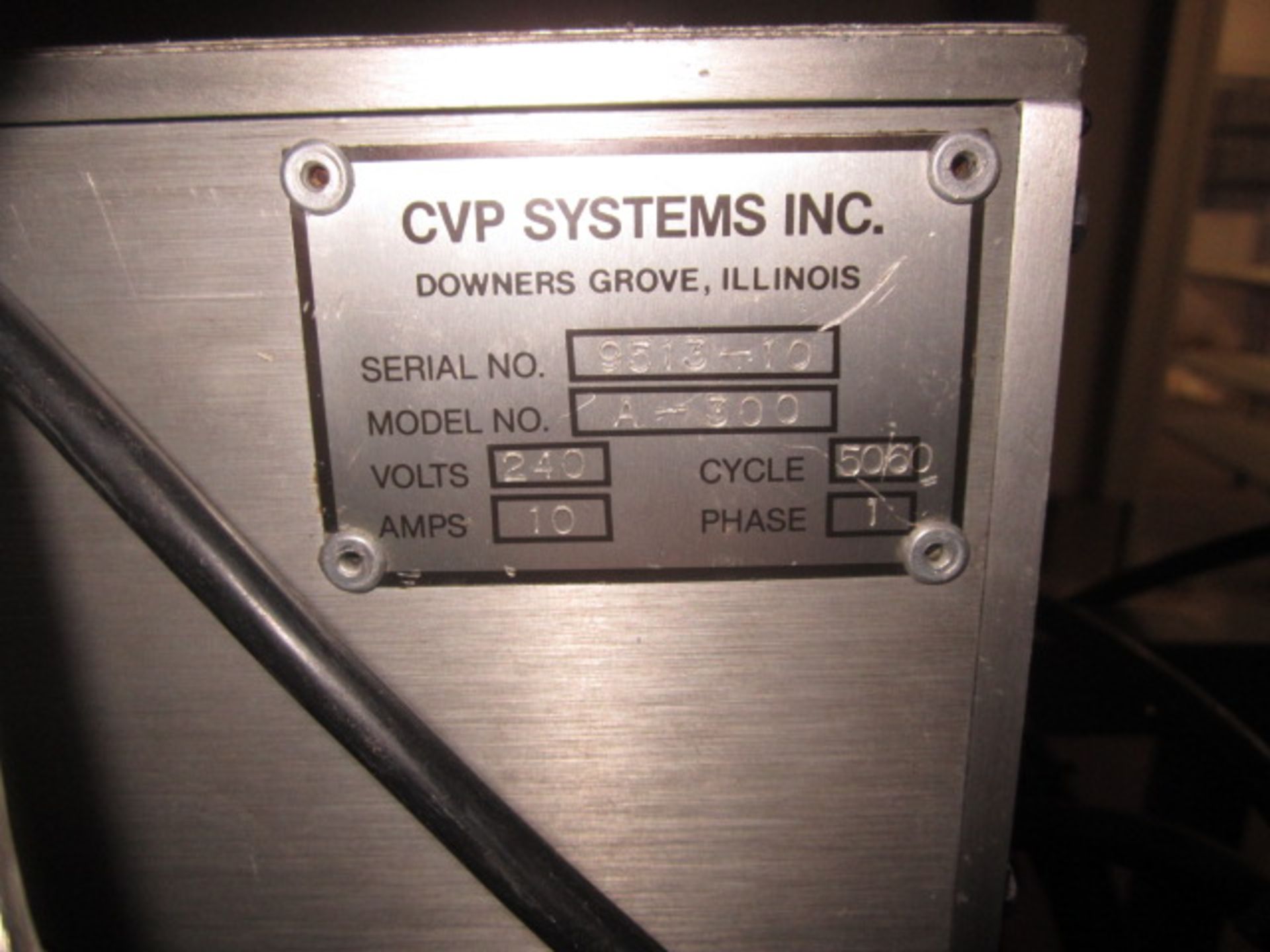 CVP Systems A-300 gas flushing machine, s/n: 9513-10, cycle 50/60 - Image 8 of 8