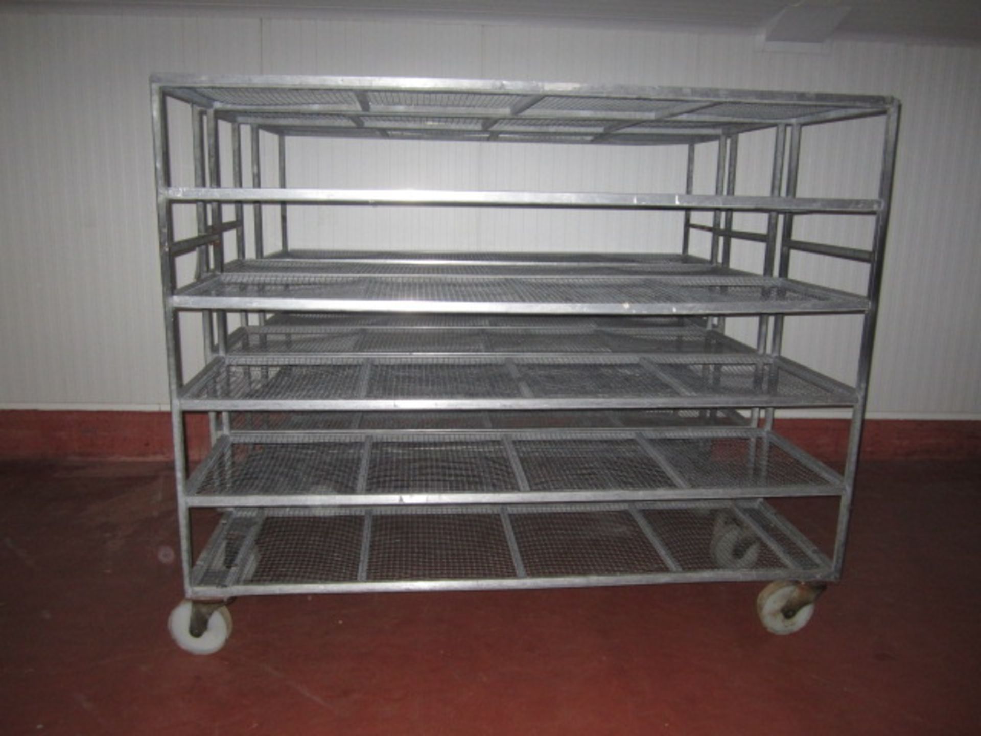 3 x galvanised mobile 5 shelf racks, 2.1m x 620mm x 1.7m - Image 2 of 2