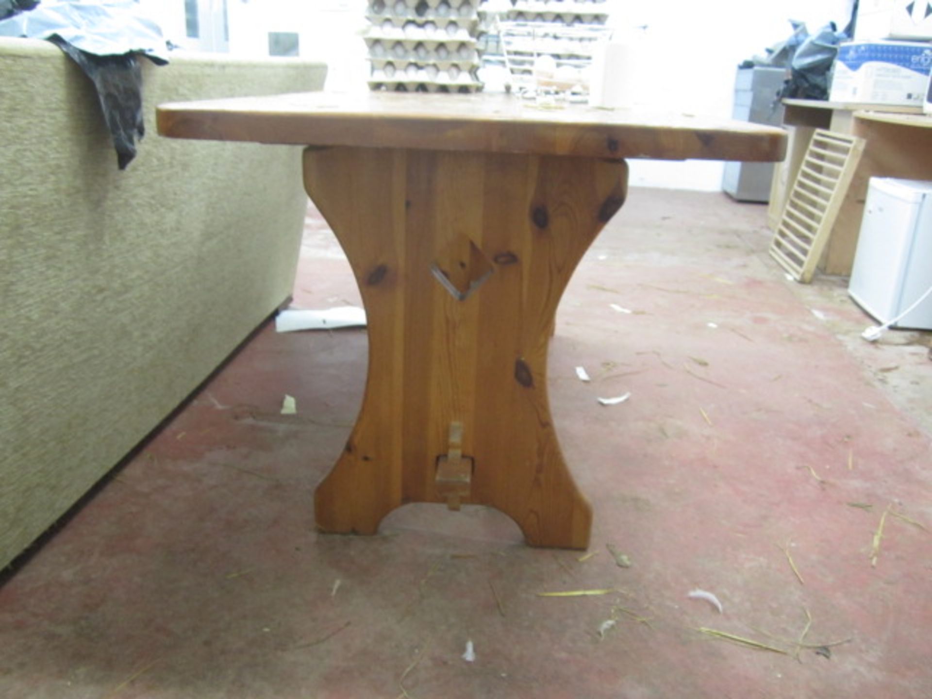 Pine rectangle table, approx. size: 71" x 30" - Image 3 of 3