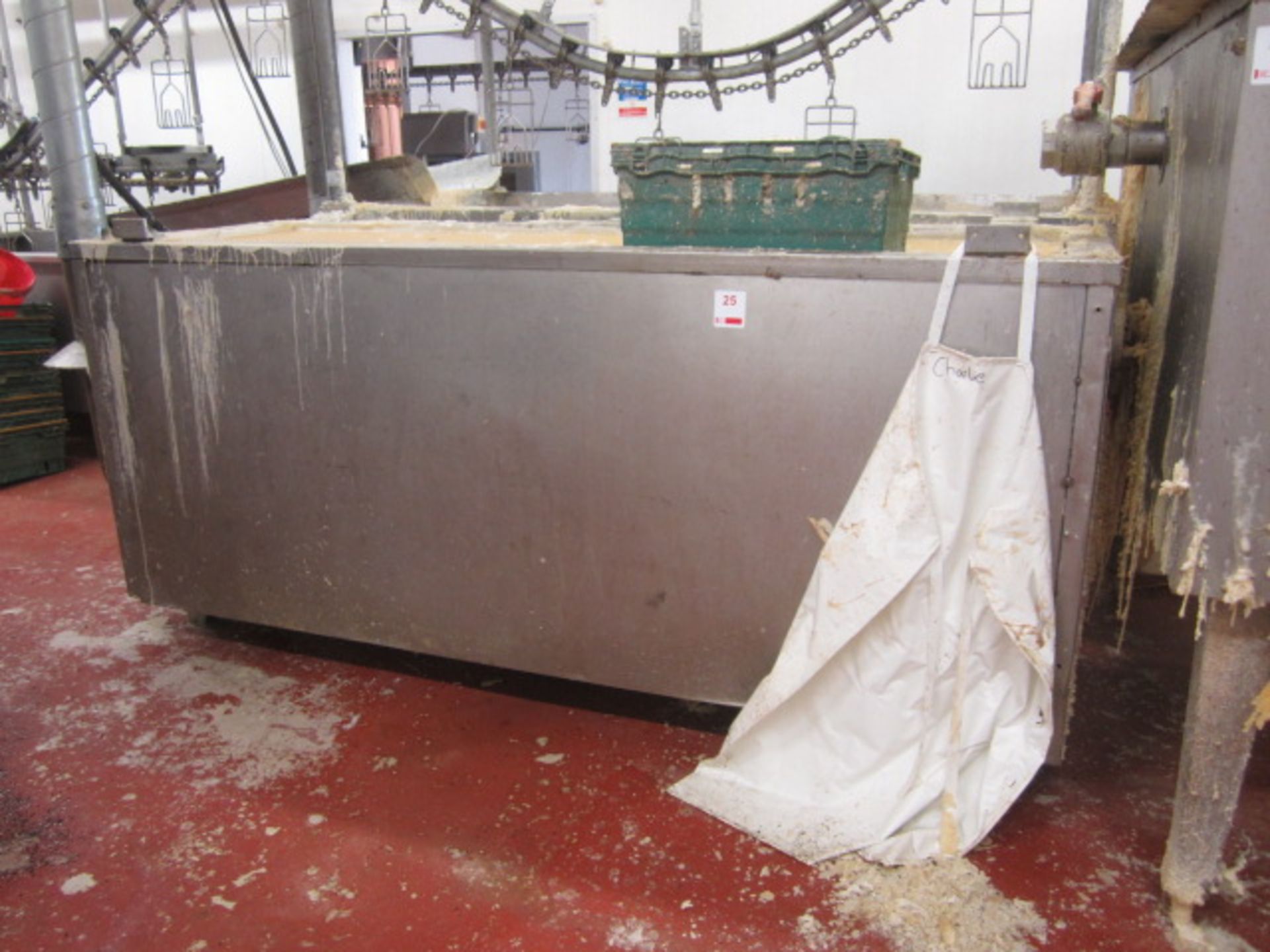 Freestanding clean wax holding tank, approx. size 2.5m x 900mm with Riello heating element