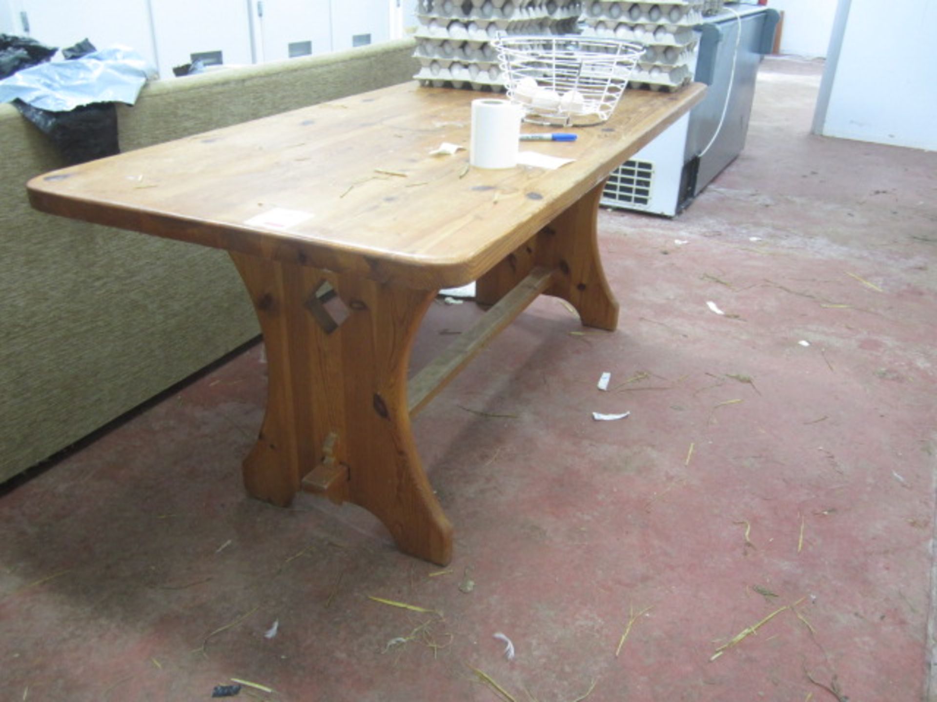 Pine rectangle table, approx. size: 71" x 30"