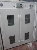 Heka-Brutgerate 2000 twin door egg incubators, digital temperature control with cooling/cooldown