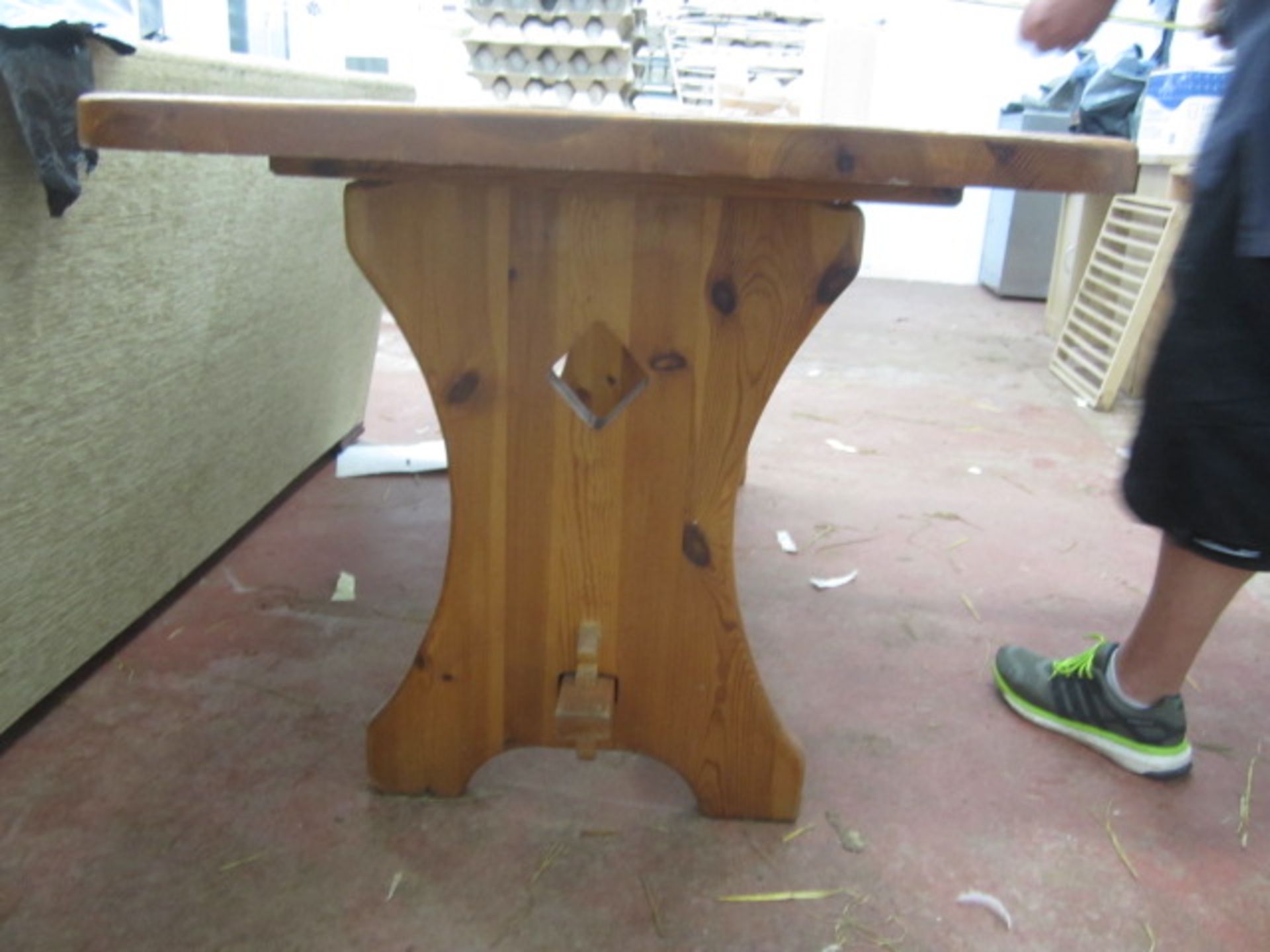 Pine rectangle table, approx. size: 71" x 30" - Image 2 of 3