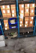 Two bays of assorted Kinit abrasive discs (10 boxes x 20), blocks & foundry conveyor wheels