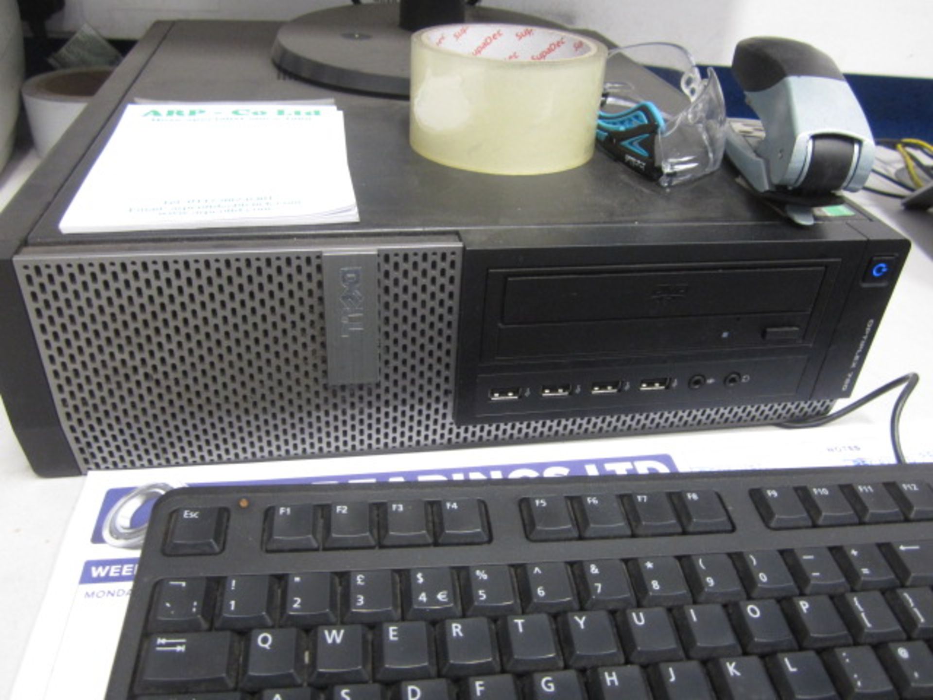 Dell Optiplex 790 computer system, flat screen monitor, keyboard, mouse, Zebra GC420d label printer - Image 2 of 3