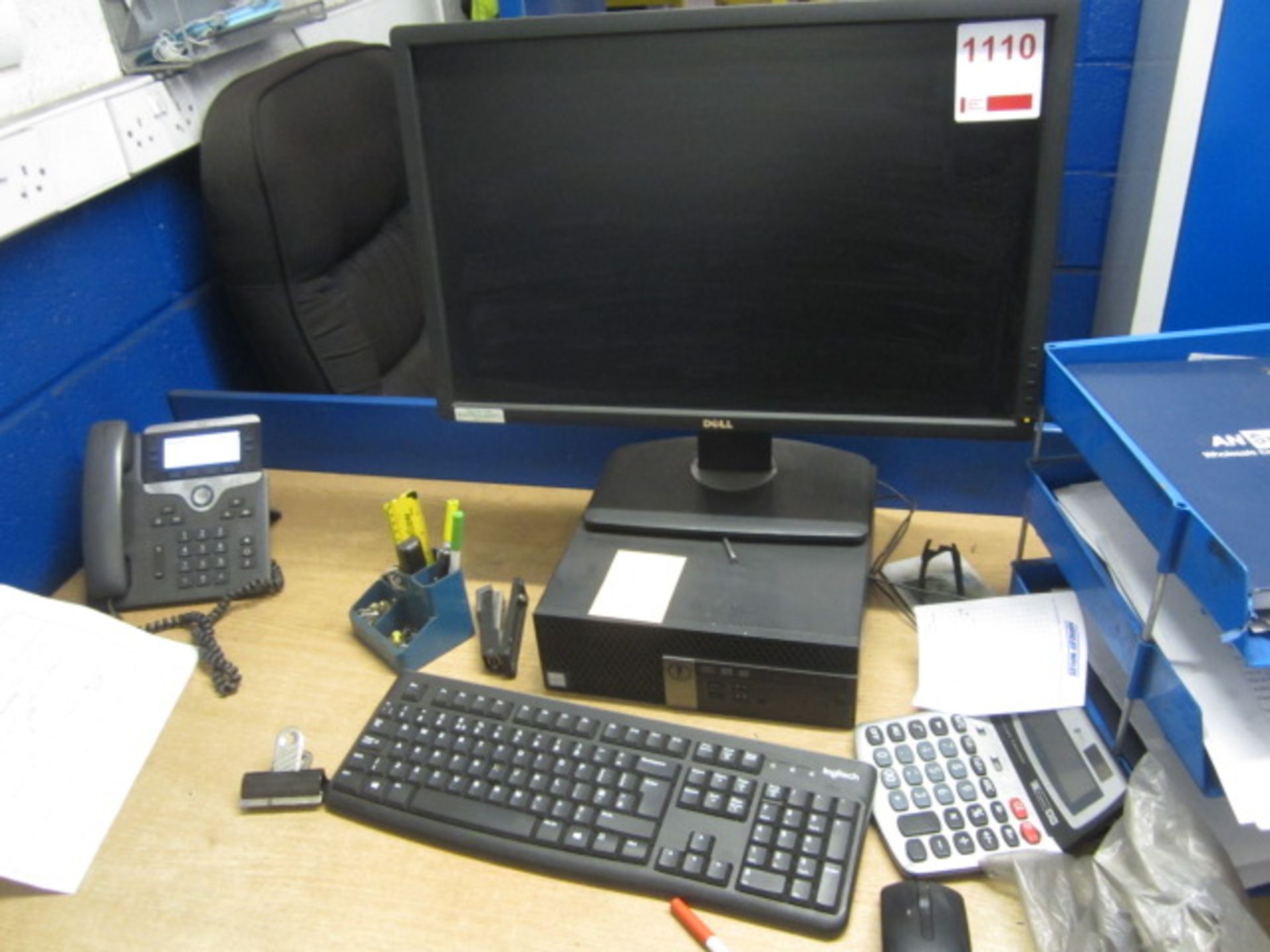 Dell Optiplex 7040 computer system, flat screen monitor, keyboard, mouse - Image 2 of 3