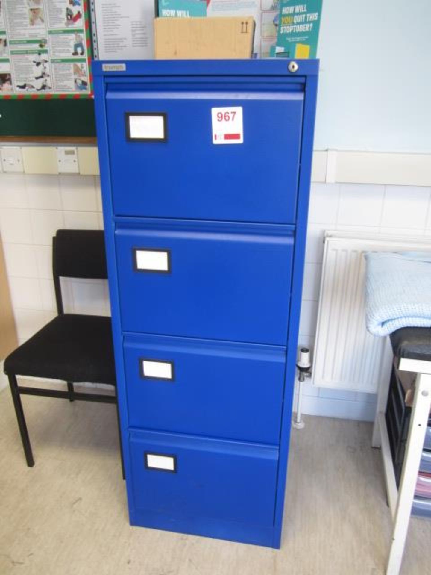 Two metal 4 drawer filing cabinets