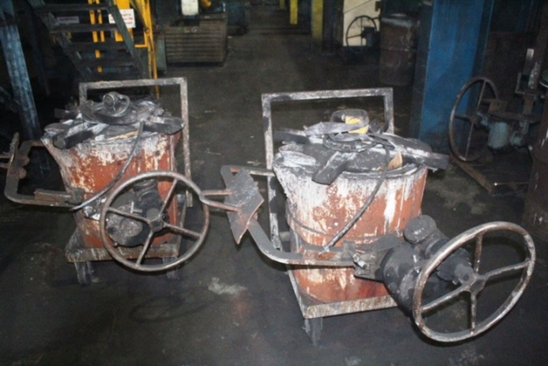 Six mobile fitting molten metal pouring ladles/pots (Should you wish a quotation for lift out of - Image 5 of 6