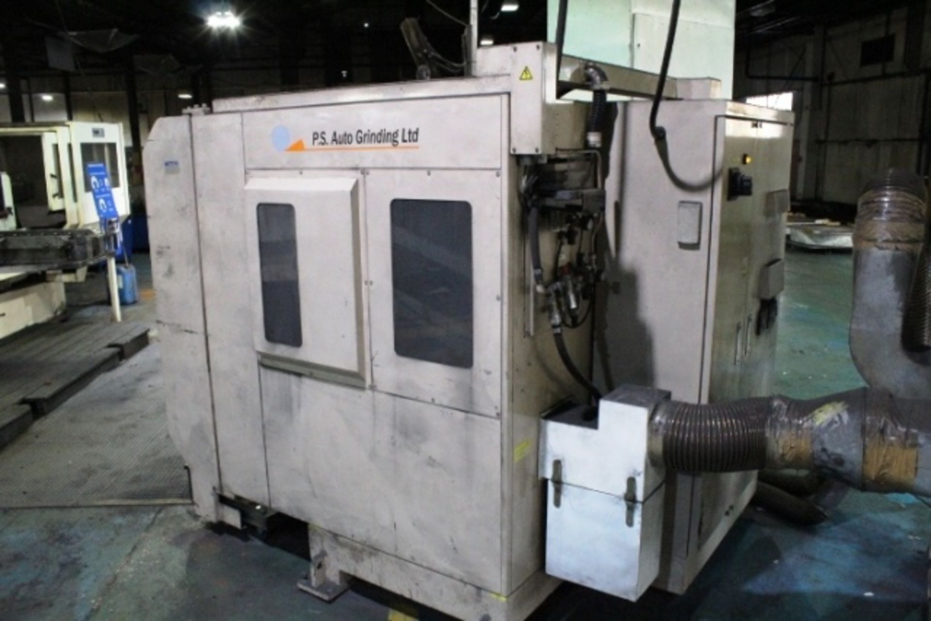 Koyama Barinder 400 automatic twin head grinding machine with rotary arm, model X6-FDH22R-443GRS, - Image 6 of 6