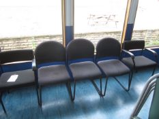 Five assorted upholstered meeting chairs