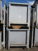 Twelve metal, two sided forkliftable stacking stillage, 40" x 50"x H 46"