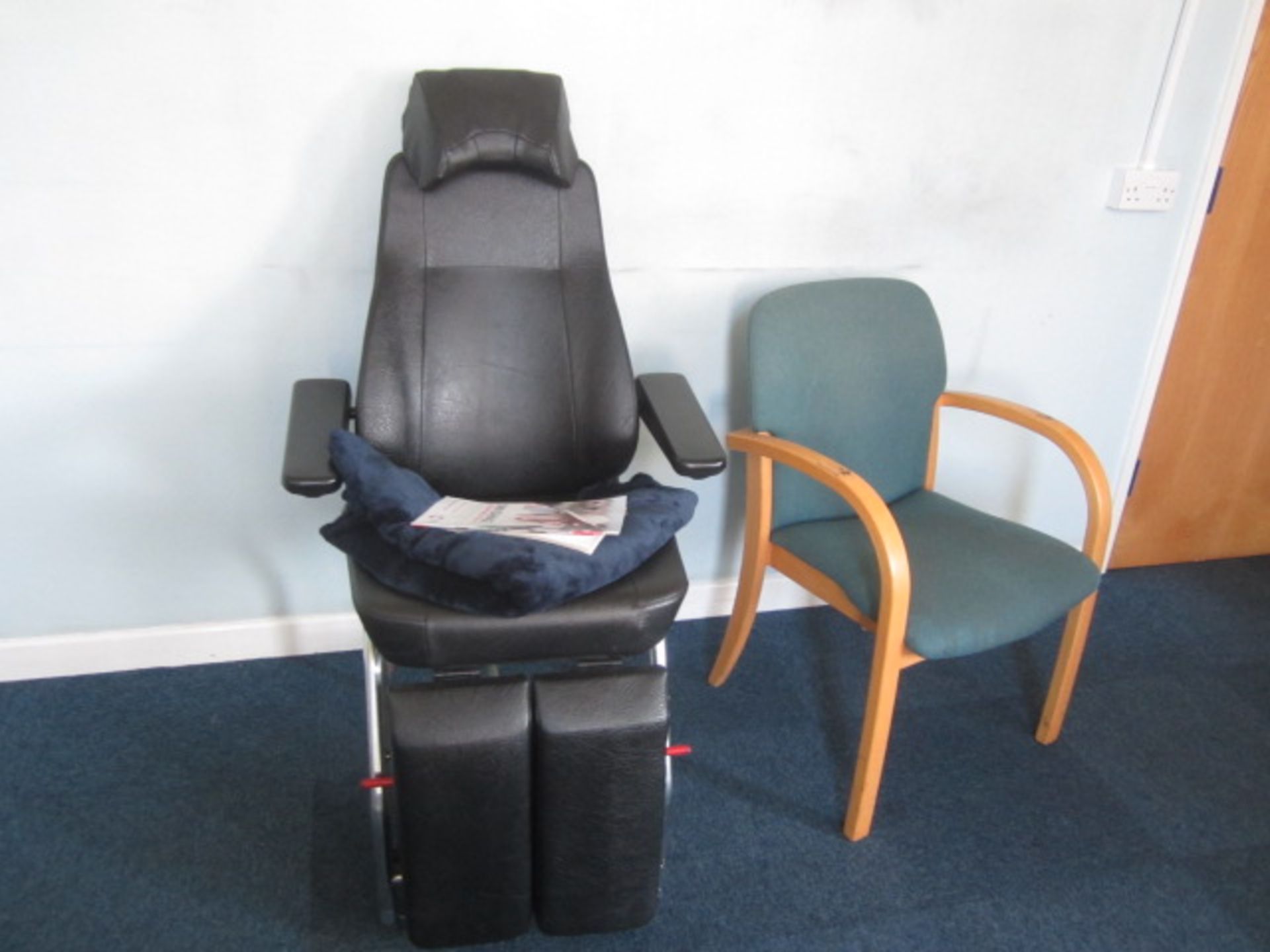 Contents of room including four assorted chairs, two single folding tables, wood effect 2 door - Image 2 of 4