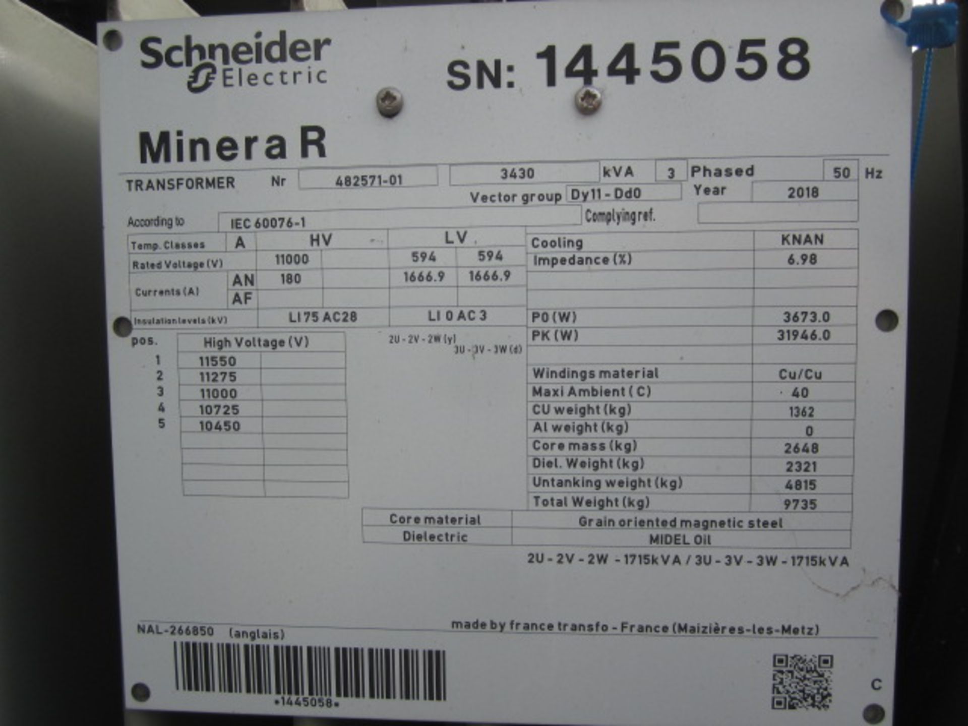 Inductotherm model 3000 PT, serial no: 16061 (2018) [VIP 3] 4T capacity, 3000kw induction furnace, - Image 18 of 21