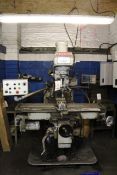 KRV3000 vertical milling machine, model KP.V3000 SC with manual adjust rotary level, serial no. 7223