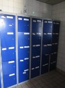 Five metal 5 door personal lockers