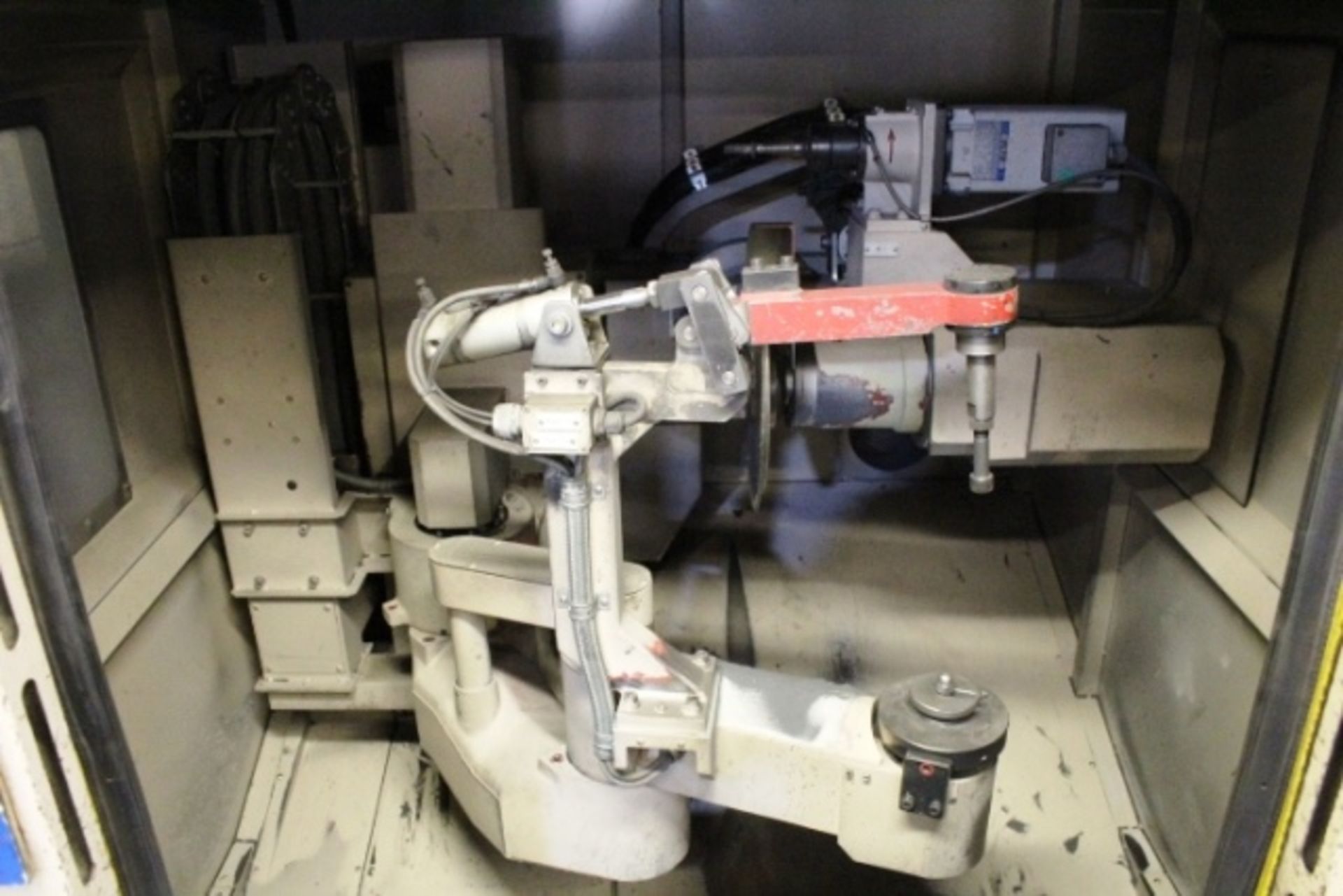 Koyama Barinder 400 automatic twin head grinding machine with rotary arm, model X6-FDH22R-443GRS, - Image 2 of 6