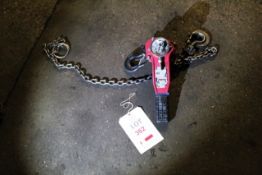 GT 750kg capacity lever hoist, serial no. A24629 (2013) (Please note: purchaser must ensure thorough