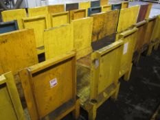 Six metal fabricated two sided component stillages, 870 x 500 x H 860mm