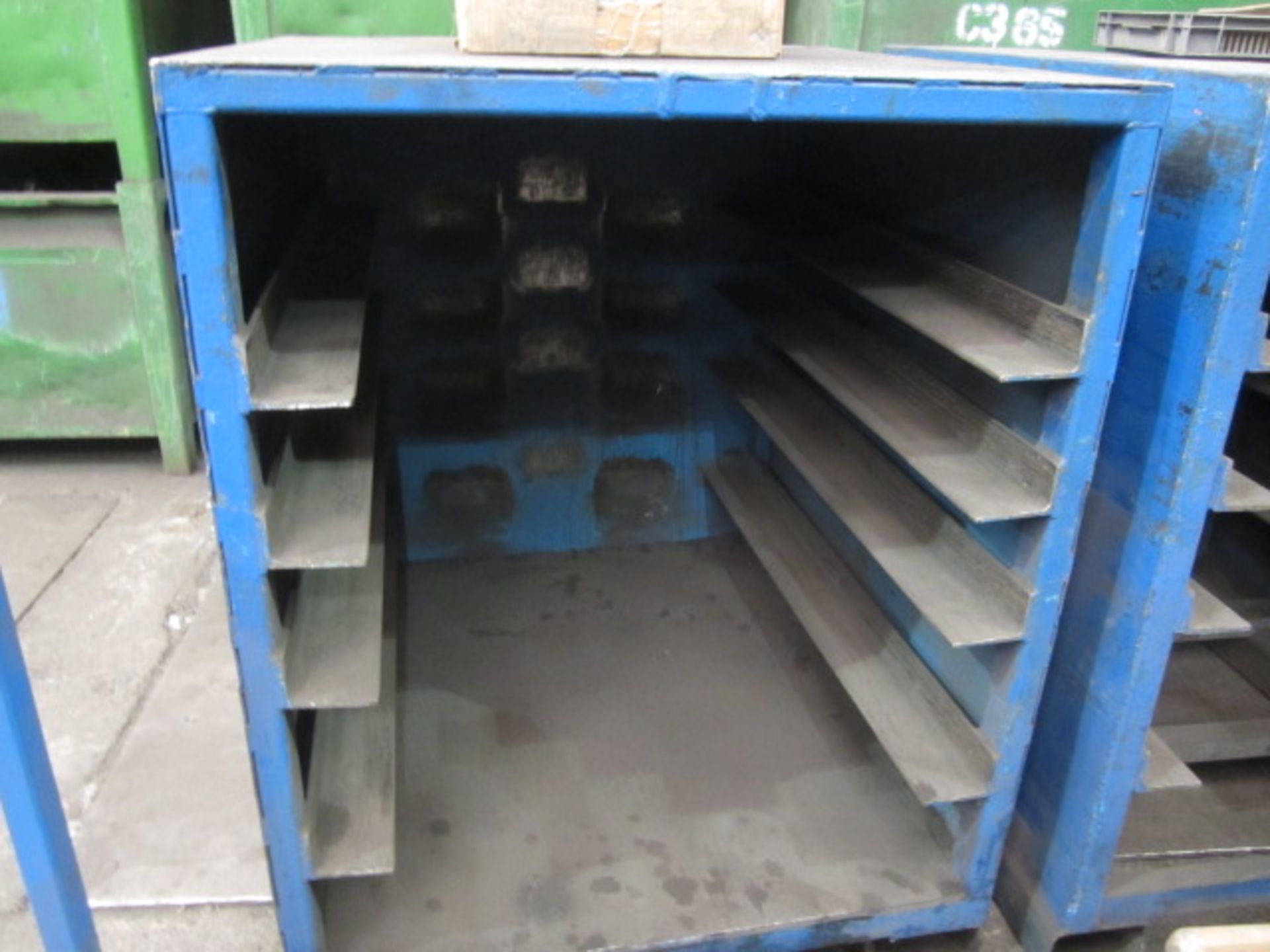 Two metal 4-compartment storage racks, 1100 x 960 x H 1250mm - Image 2 of 3