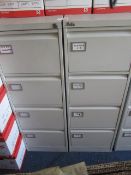 Two metal 4 drawer filing cabinets