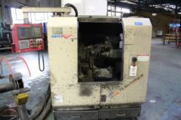 Koyama Barinder 400 automatic twin head grinding machine with rotary arm, model X6-FDH22R-443GRS,