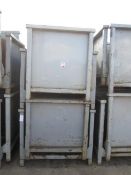 Eight metal, two sided forkliftable stacking stillage, 40" x 50"x H 46"