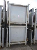 Eight metal, two sided forkliftable stacking stillage, 40" x 50"x H 46"