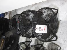 Three Sealey industrial floor fans, 240v