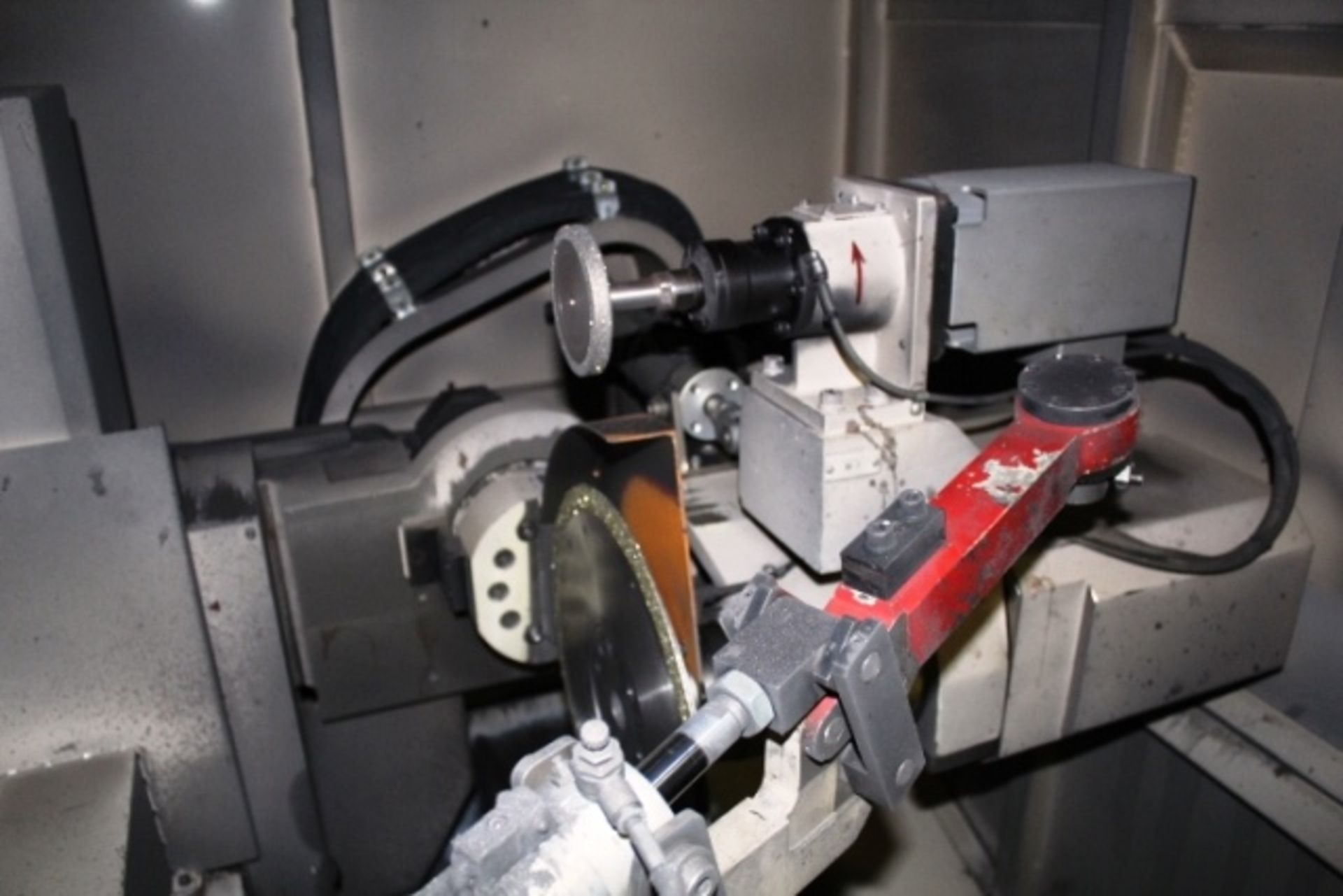 Koyama Barinder 400 automatic twin head grinding machine with rotary arm, model X6-FDH22R-443GRS, - Image 3 of 6