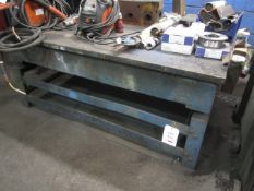 Welding bench mounted on stand, 48" x 72"