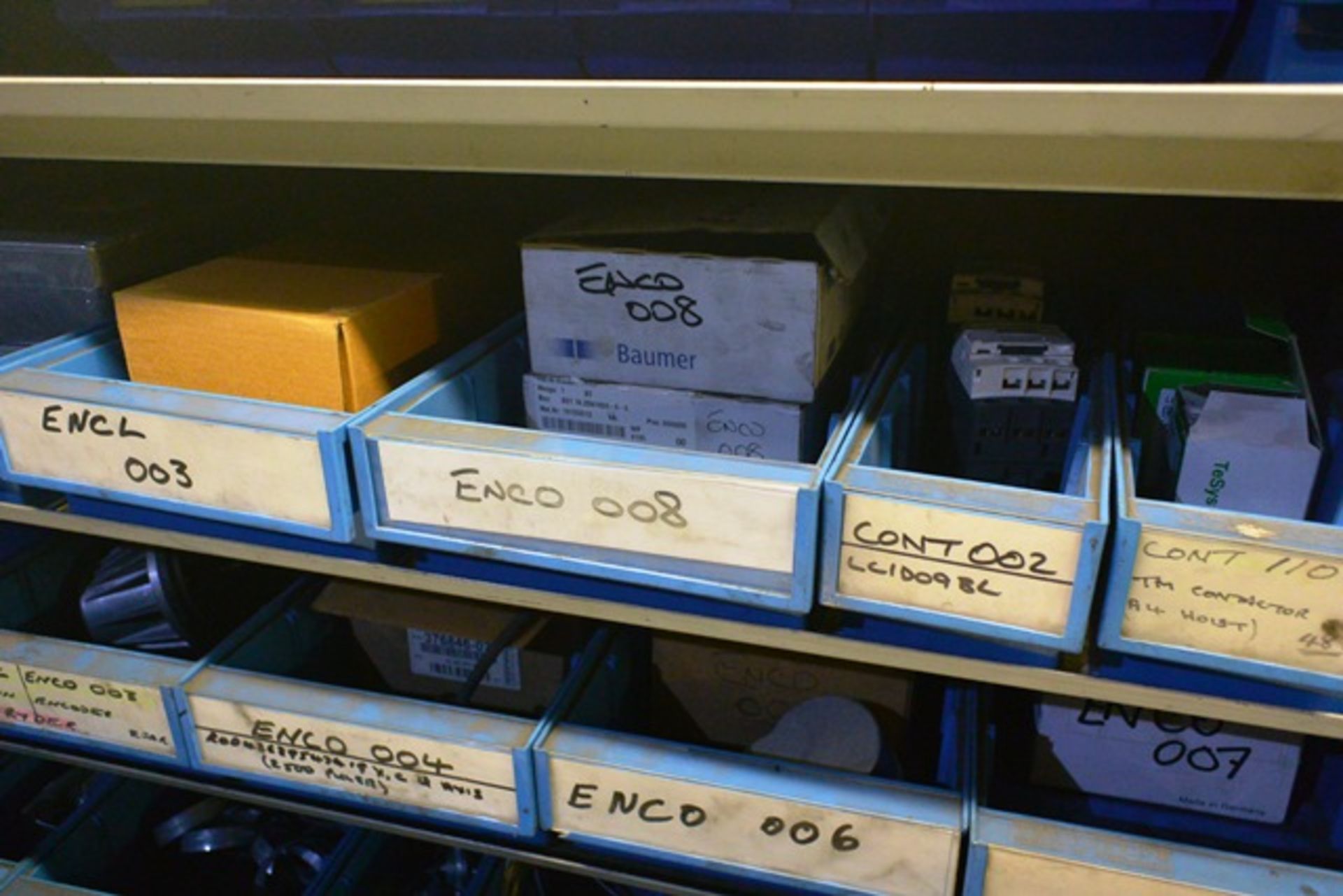 Contents of shelf no. 12 to include various electrical components/ contractors/connectors, encoders, - Image 4 of 5