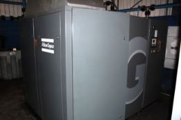 Atlas Copco G160 packaged air compressor with Atlas Copco Elektronikan Graphic control, serial no.