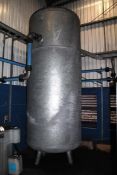 Lohenner vertical air receiver, 8000L capacity, serial no. 95937 (2015) (please note: Purchaser will