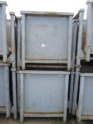 Four metal, two sided forkliftable stacking stillage, 40" x 50"x H 46"