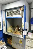 Lab Systems fume extraction cabinet, approx aperture size 900 x 700mm (Please note: this lot will