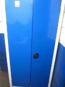 Metal 2 door storage cupboard and wall mounted metal single door cupboard