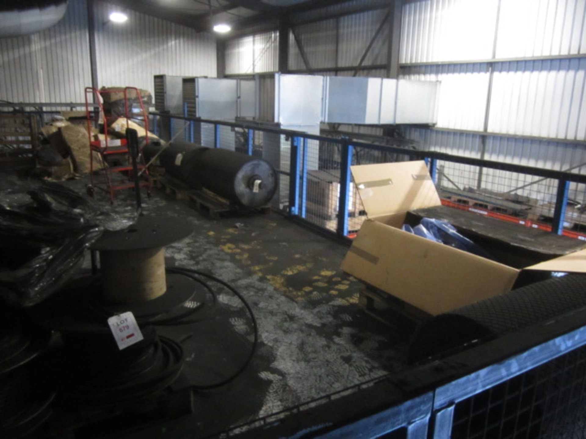 Freestanding mezzanine floor with forklift loading access point, safety fencing, two pedestrian - Image 8 of 8