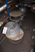 Twelve reels of assorted electrical wire cable reels (please note: a Risk Assessment & Method