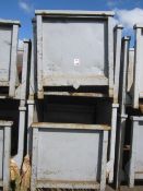 Twelve metal, two sided forkliftable stacking stillage, 40" x 50"x H 46"