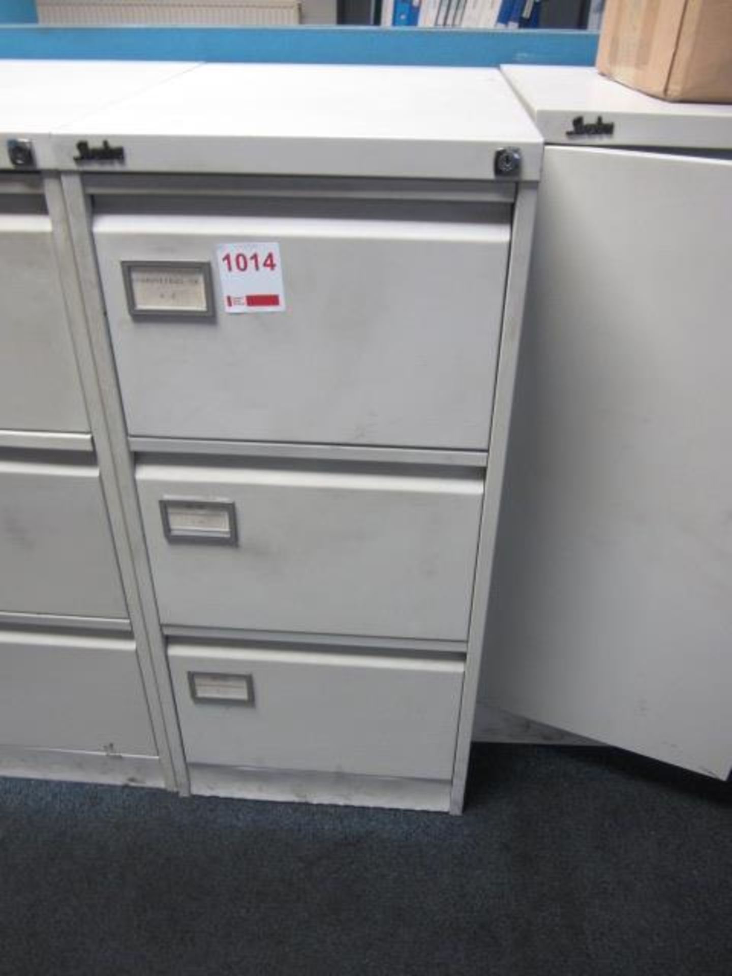 Two metal 3 door filing cabinets