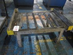 Two metal fabrication work tables, approx. size 1050 x 1250mm