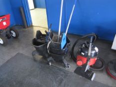 Henry vacuum, two mobile mops buckets & mops