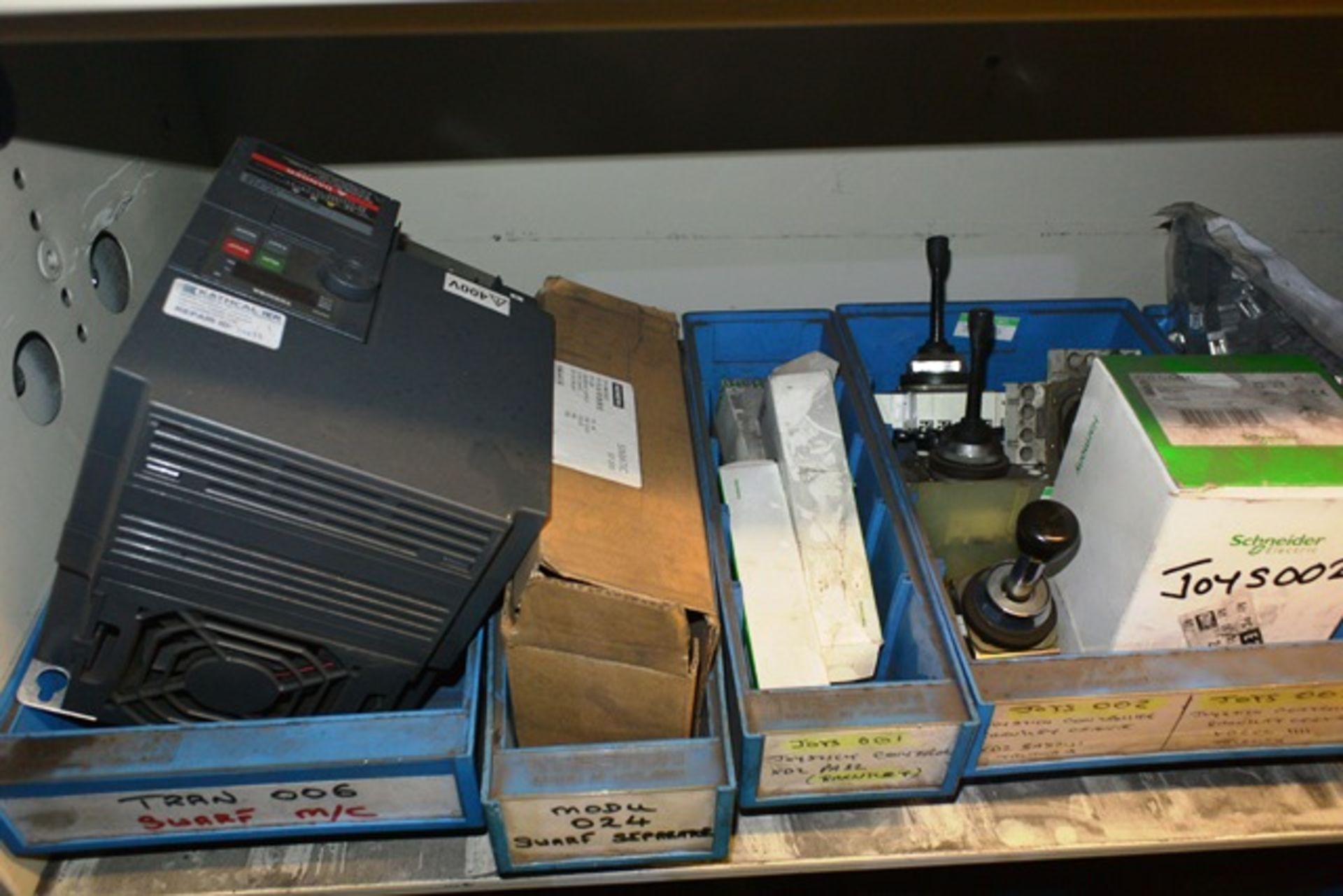 Contents of shelf no. 24 to include junction boxes, pilot lights, potentiometer, joystick controller - Image 4 of 4