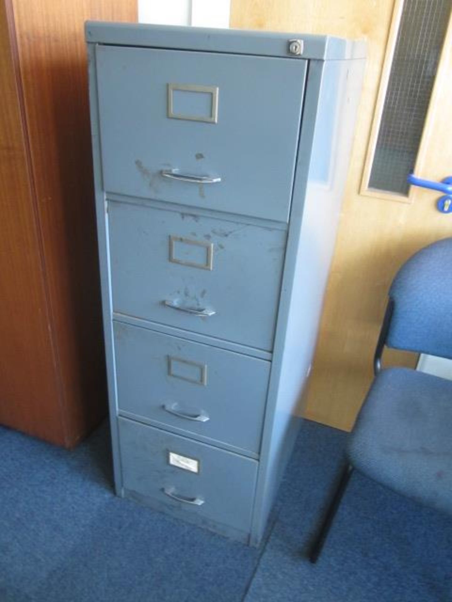 Three metal, 4 drawer filing cabinets - Image 2 of 2