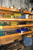 Contents of bay of racking (excludes racking) to incl. various sares, extraction fan, masterdrive