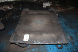 1170 x 1420mm steel framed turn table (please note: Purchaser will need to provide an approved