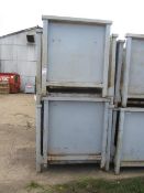 Four metal, two sided forkliftable stacking stillage, 40" x 50"x H 46"