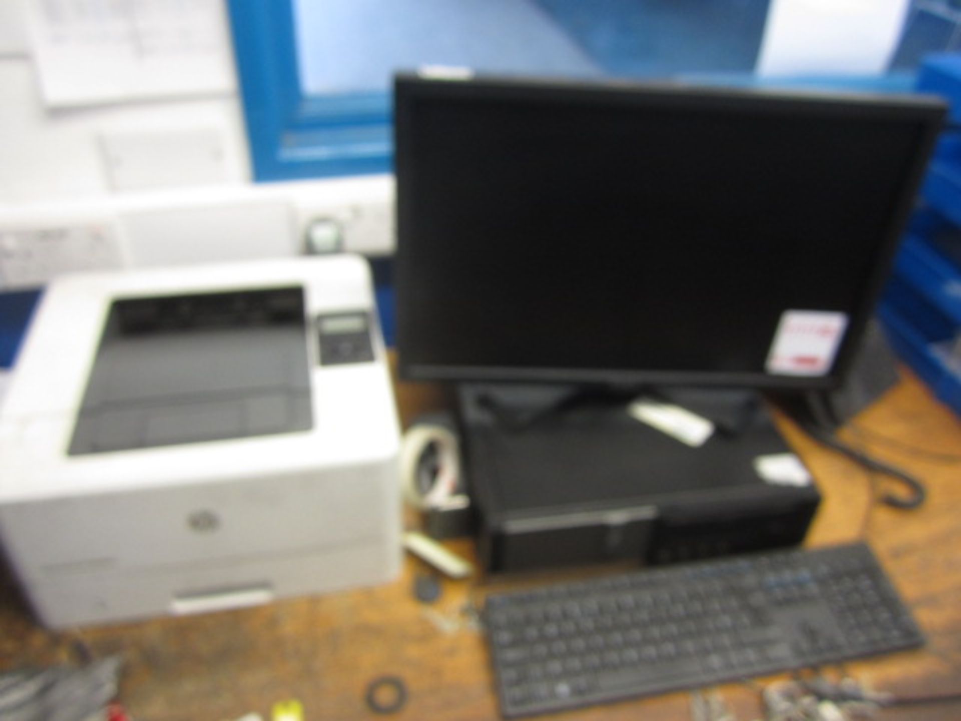 Dell Optiplex 790 computer system, flat screen monitor, keyboard, mouse, HP Laserjet AOM402dw