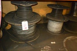 Four part reels of various wire stock